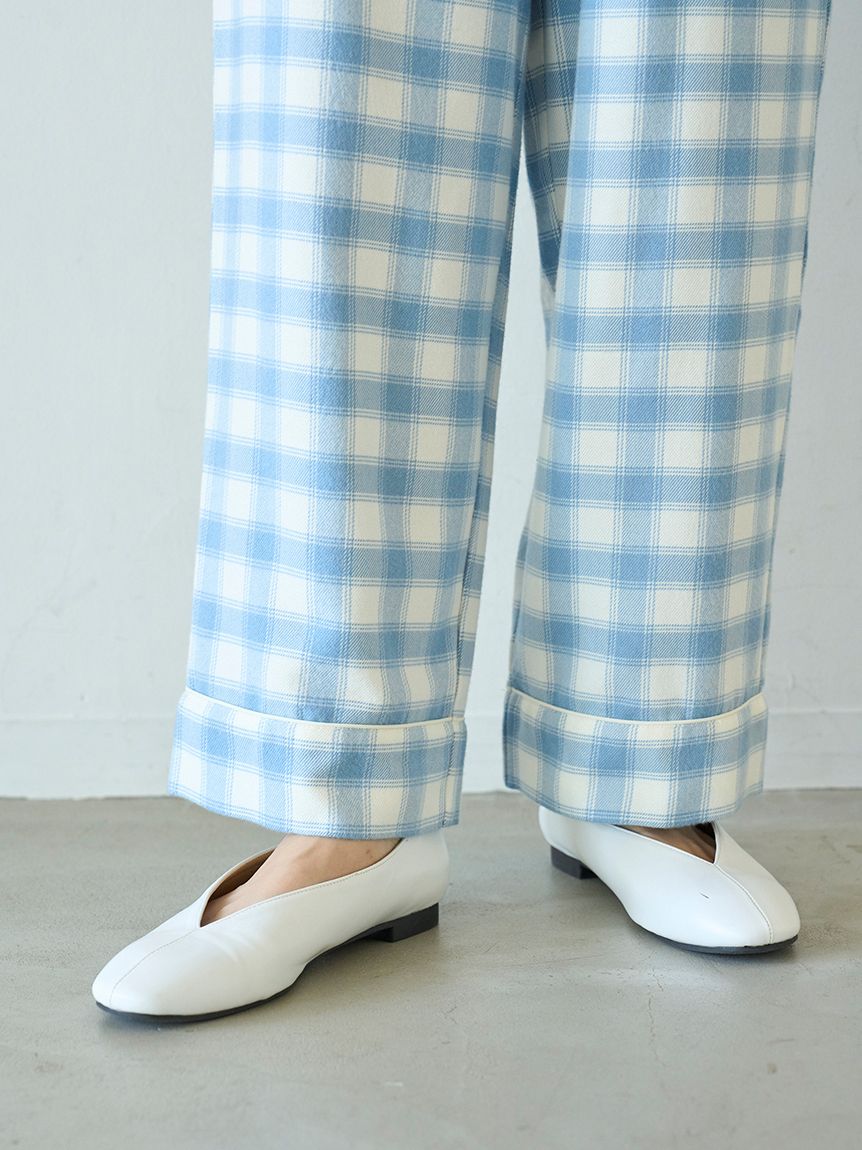 プレッピーネルチェックロングパンツ(ロングパンツ)｜ルームウェア