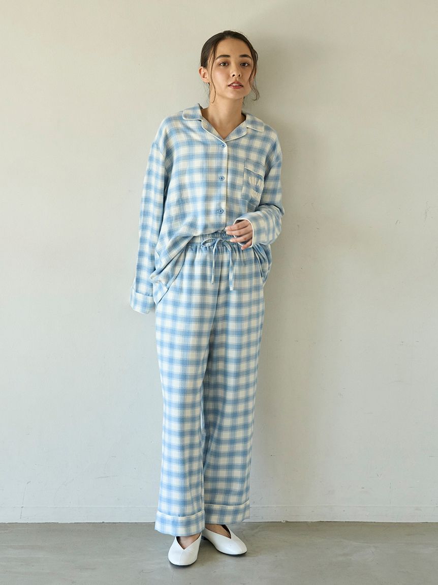 プレッピーネルチェックロングパンツ(ロングパンツ)｜ルームウェア