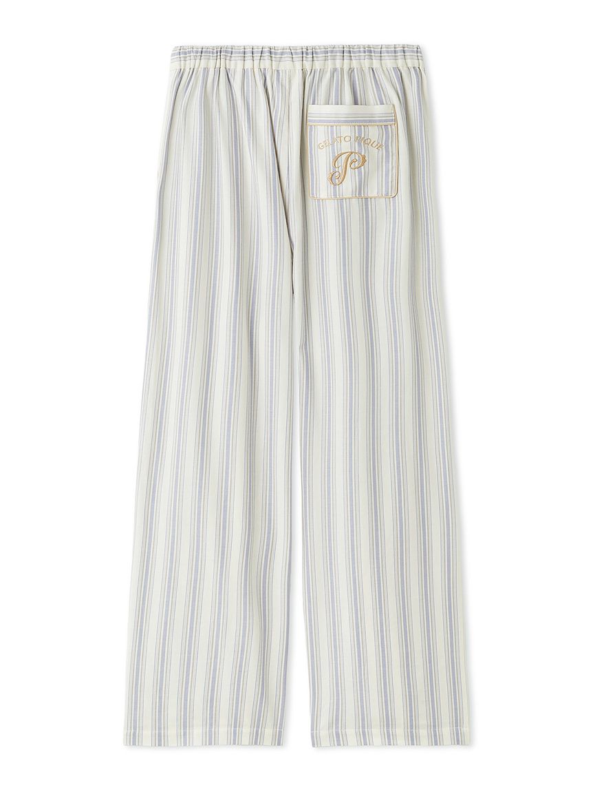 先染めストライプロングパンツ(ロングパンツ)｜ルームウェア・パジャマ