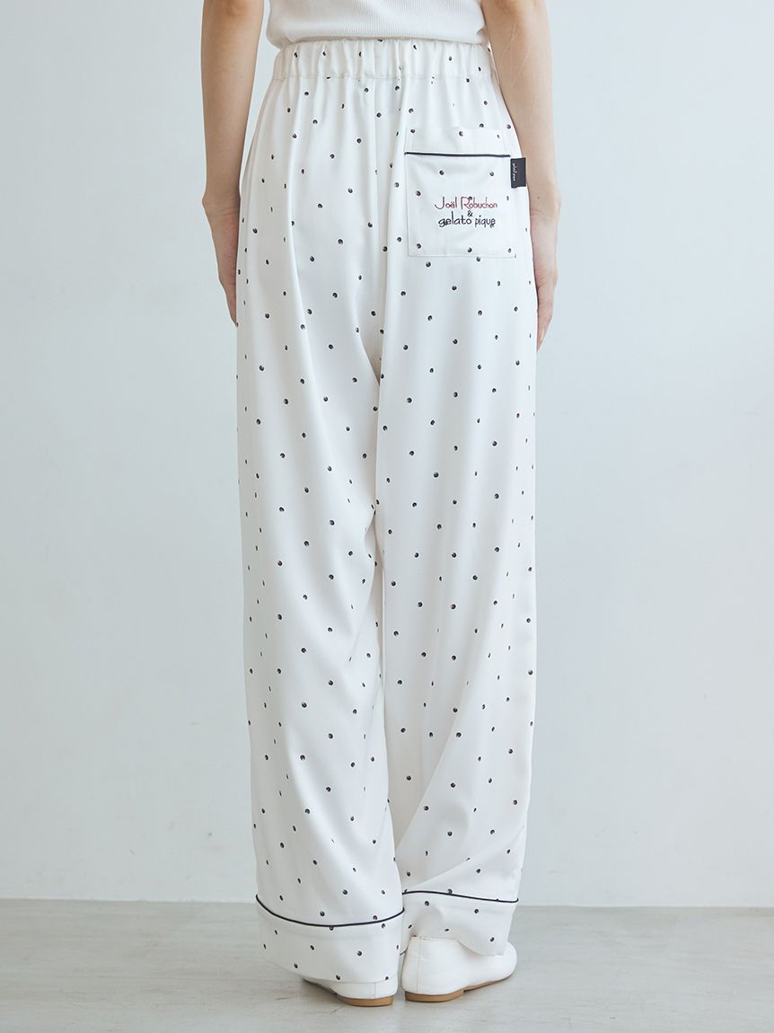 JOEL ROBUCHON】サテンロングパンツ(ロングパンツ)｜ルームウェア