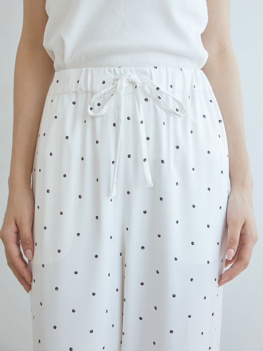 JOEL ROBUCHON】サテンロングパンツ(ロングパンツ)｜ルームウェア