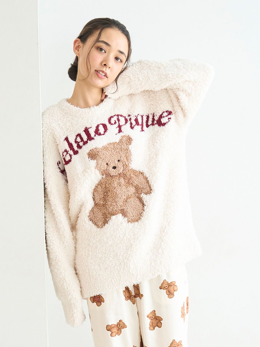 HOLIDAY】ベア柄ネルロングパンツ(ロングパンツ)｜ルームウェア