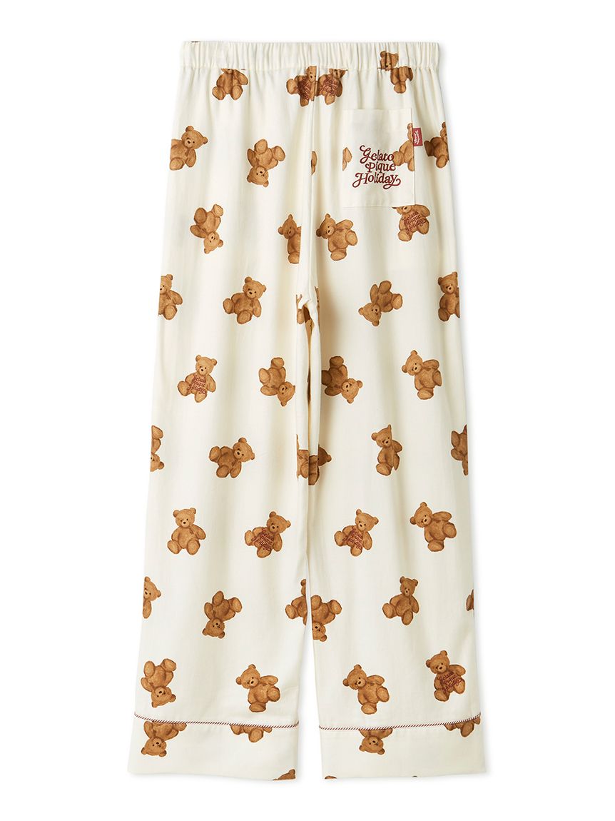 HOLIDAY】ベア柄ネルロングパンツ(ロングパンツ)｜ルームウェア