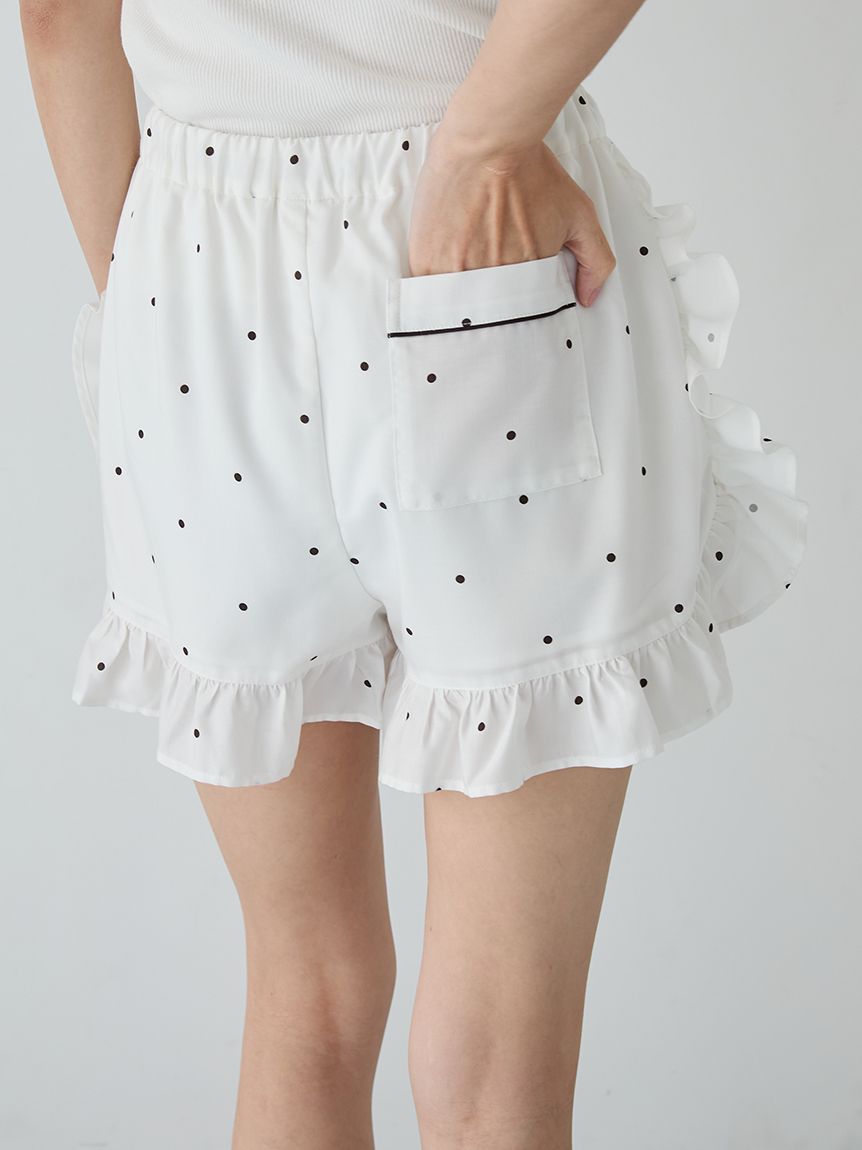 WhiteDay】3柄フリルショートパンツ(ショートパンツ)｜ルームウェア