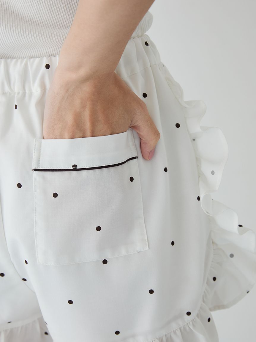 WhiteDay】3柄フリルショートパンツ(ショートパンツ)｜ルームウェア