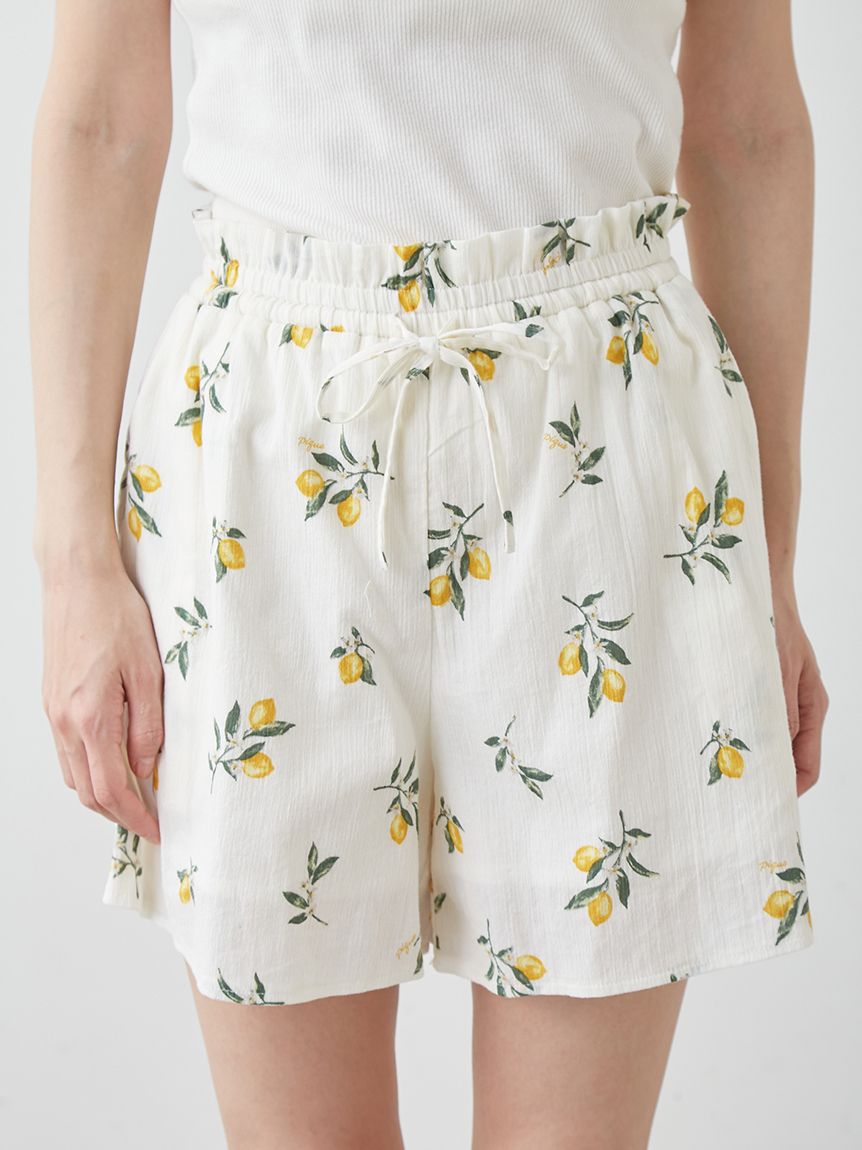 フルーツ小花柄ショートパンツ(ショートパンツ)｜ルームウェア