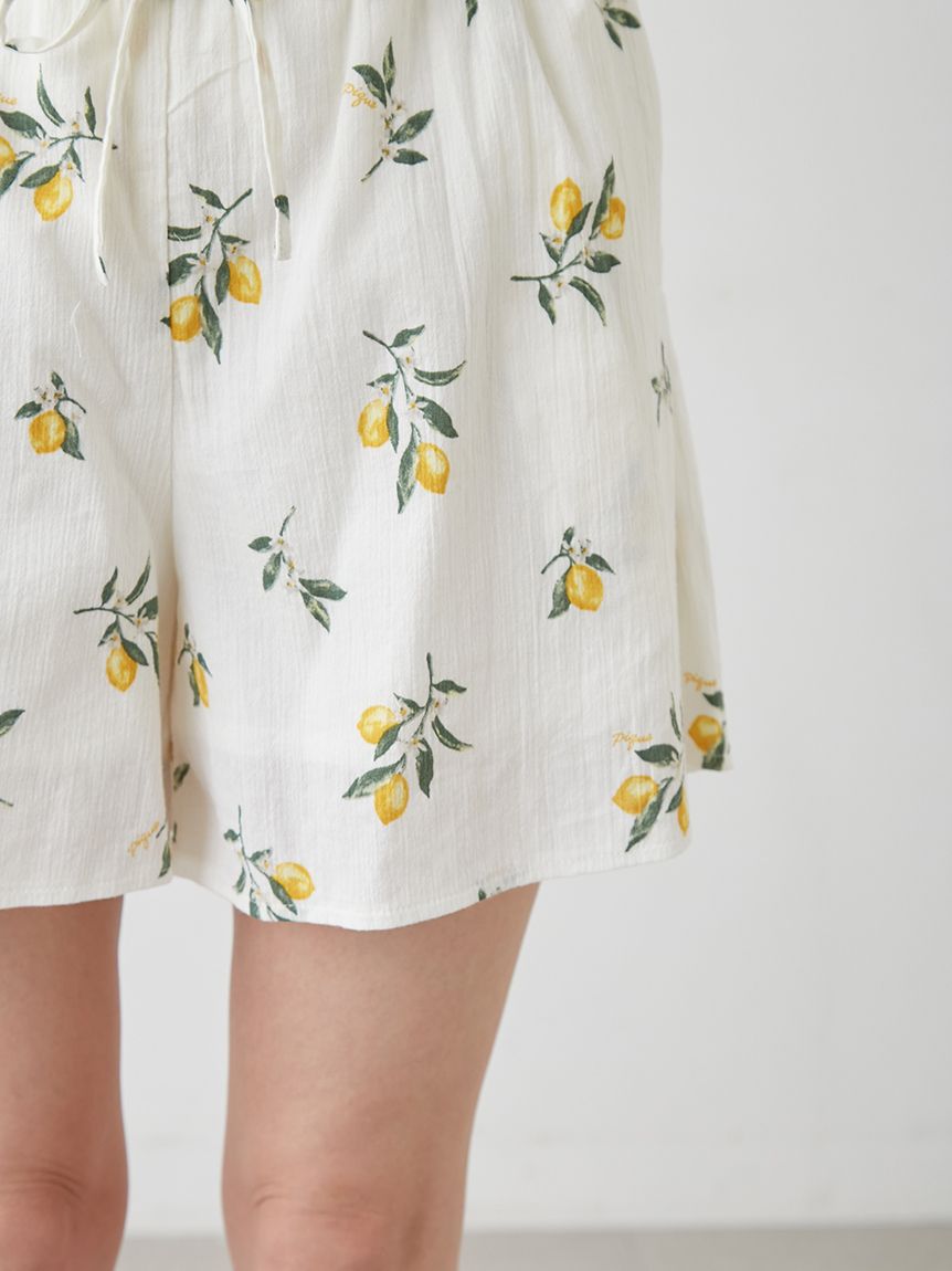 フルーツ小花柄ショートパンツ(ショートパンツ)｜ルームウェア