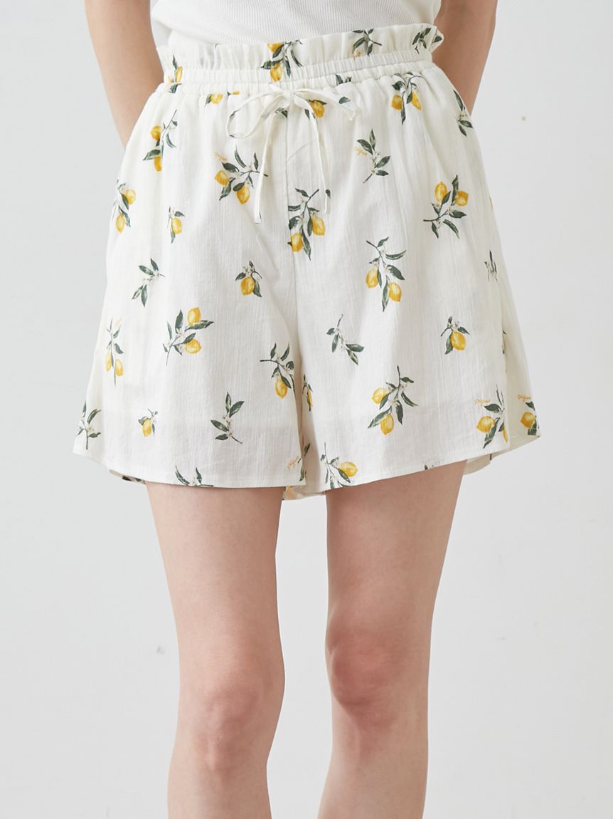 フルーツ小花柄ショートパンツ(ショートパンツ)｜ルームウェア