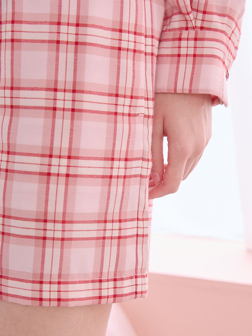 チェック柄ショートパンツ(ショートパンツ)｜ルームウェア・パジャマ