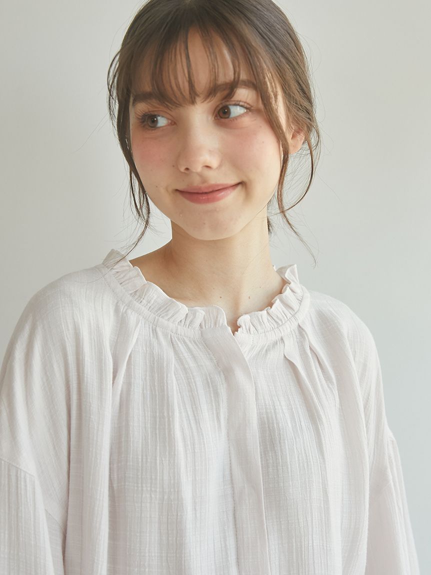 SPRING】フリルブラウス(カットソー・Tシャツ)｜ルームウェア