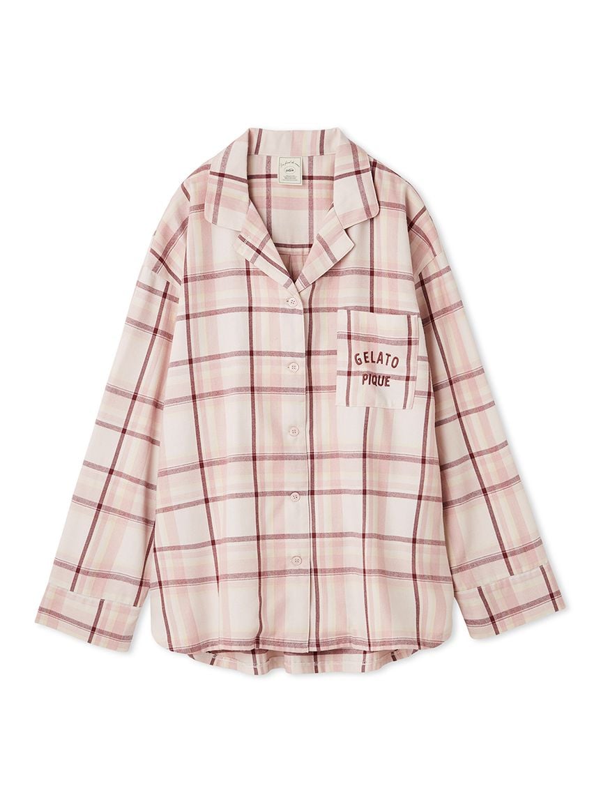 トレンドチェック柄シャツ(シャツ)｜ルームウェア・パジャマ通販