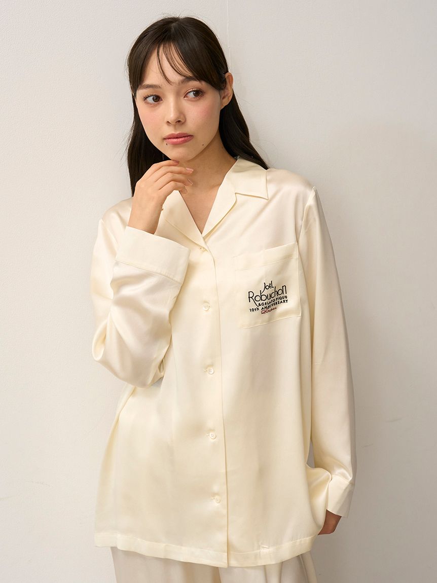 JOEL ROBUCHON】【販路限定】シルクサテンシャツ＆ロングパンツ