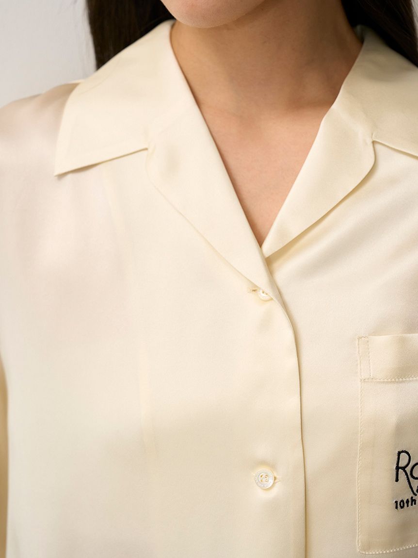 JOEL ROBUCHON】【販路限定】シルクサテンシャツ＆ロングパンツセット