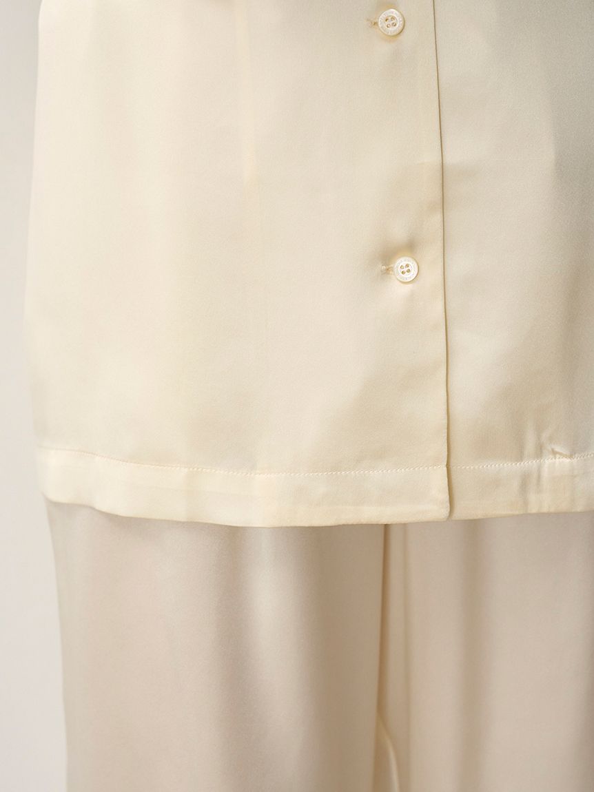 JOEL ROBUCHON】【販路限定】シルクサテンシャツ＆ロングパンツセット