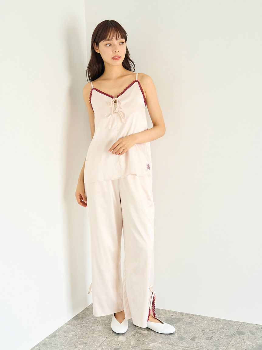 レースサテンキャミソール(キャミソール)｜ルームウェア