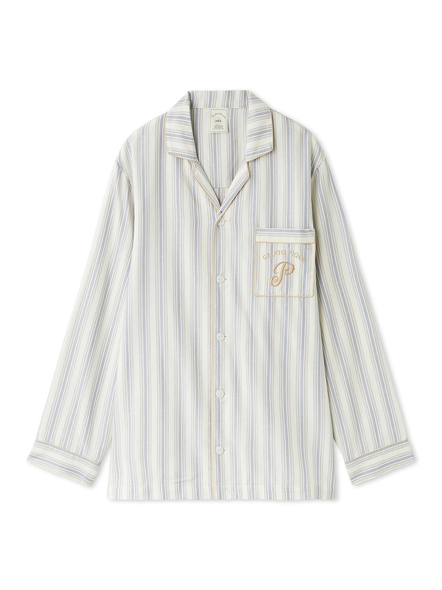 先染めストライプシャツ(シャツ)｜ルームウェア・パジャマ通販の