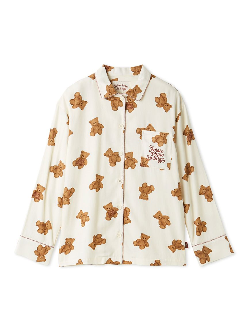 HOLIDAY】ベア柄ネルシャツ(シャツ)｜ルームウェア・パジャマ通販の