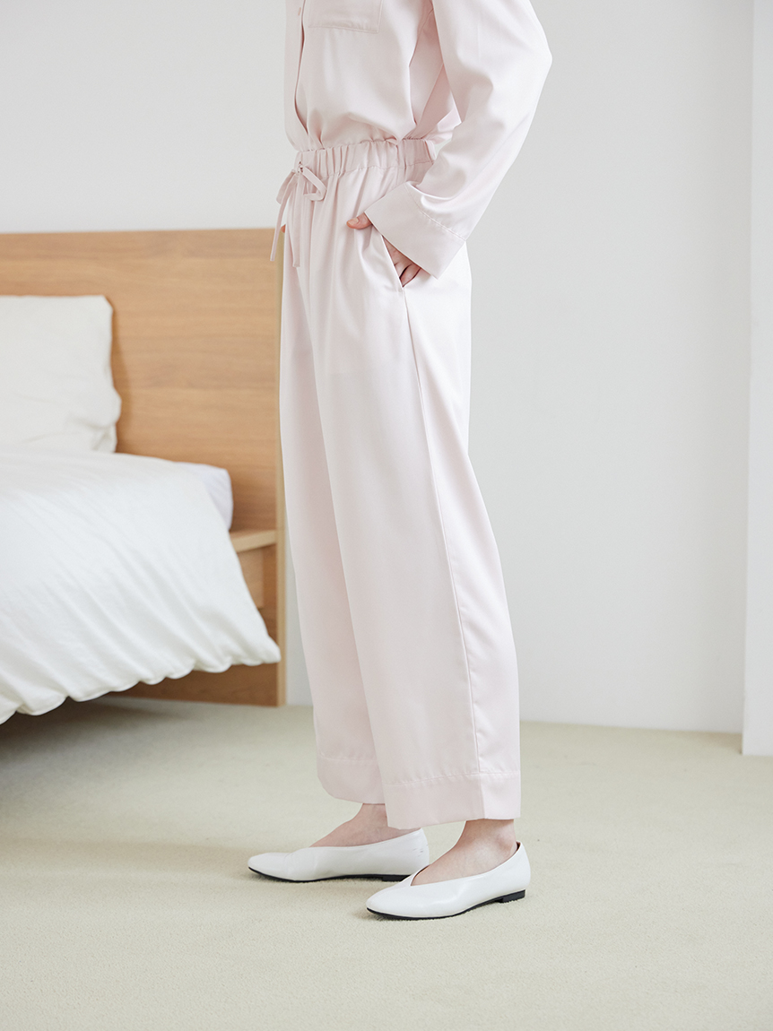 ジェラートピケ　サテンストライプ　シャツ&ロングパンツ &ショートパンツ　新品 リカバリーウェア】【一般医療機器】【吸水速乾】サテンシャツ&ロング