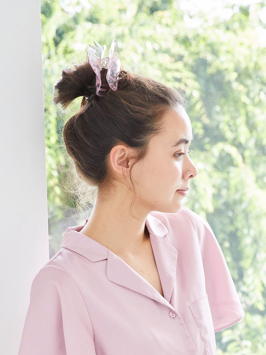 ぐでねこちゃんヘアクリップ　春×ミケ猫（さくらストロベリー） ぐでねこちゃんヘアクリップ春×ミケ猫（さくらストロベリー）