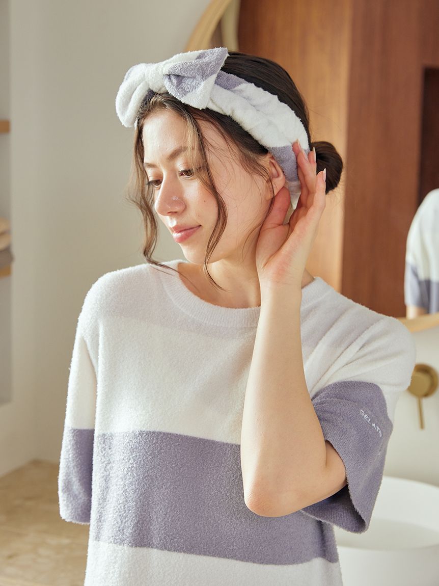 ウォッシャブルスムーズィーボーダーヘアバンド(ヘア