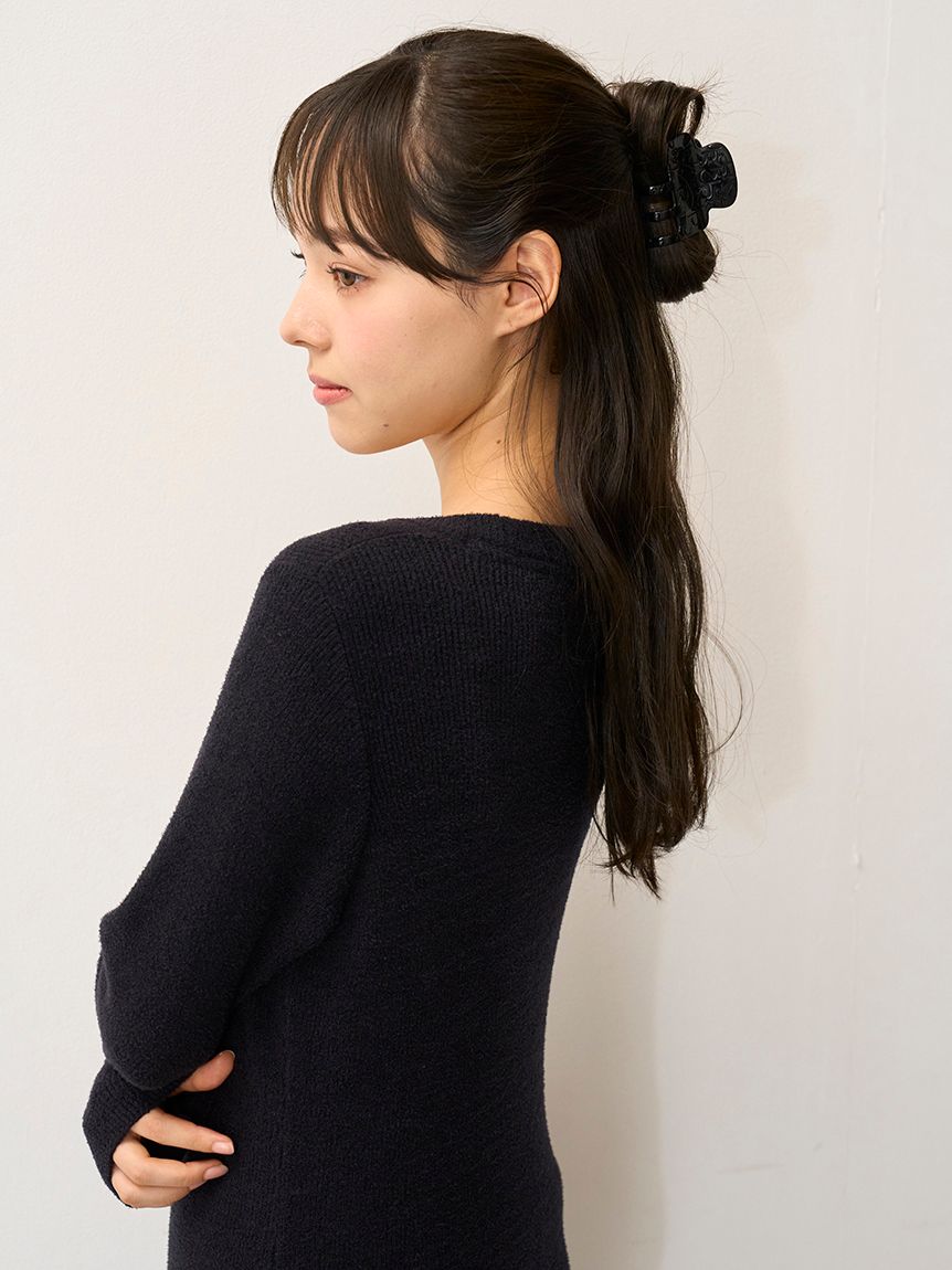 JOEL ROBUCHON】ジャガードロゴヘアクリップ(ヘアアクセサリー