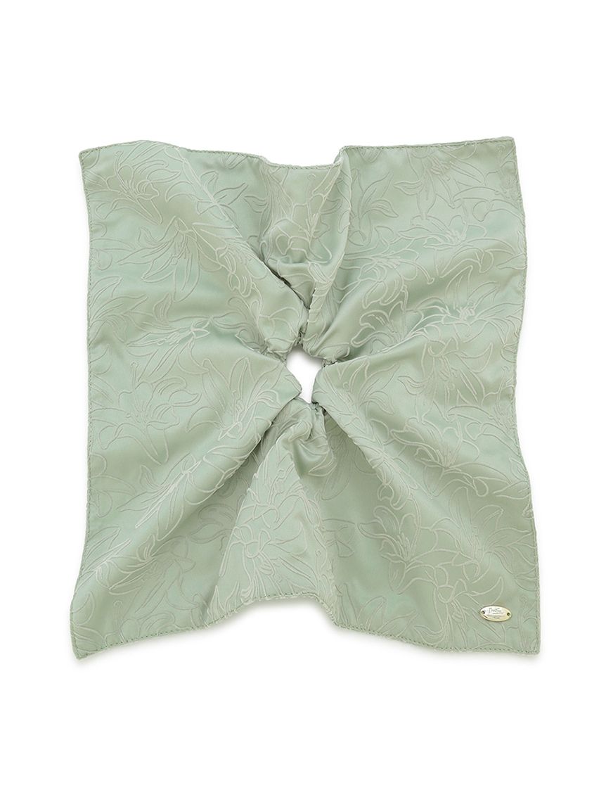 MUCHA】リリー柄フロッキーシュシュ(ヘアアクセサリー)｜ルームウェア