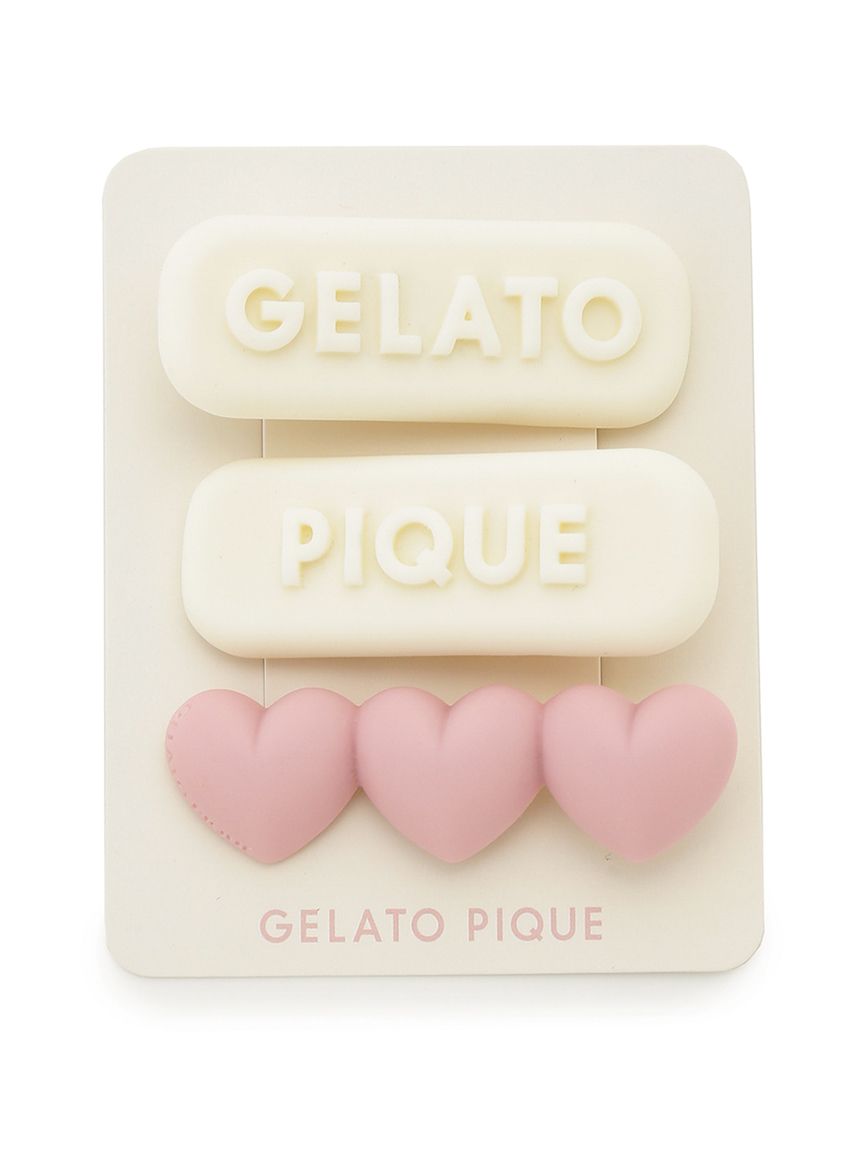 ボリュームロゴヘアクリップセット(ヘアアクセサリー)｜ルームウェア