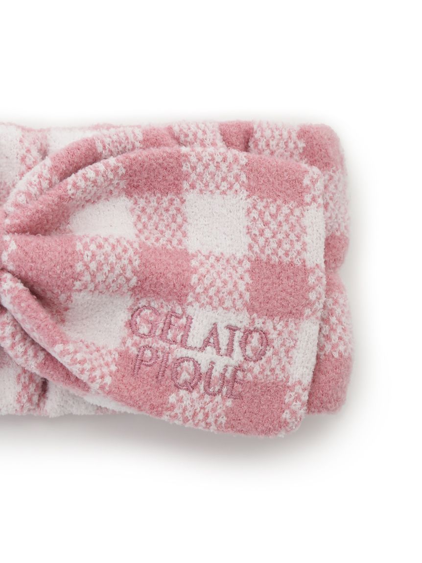 WhiteDay】チェック柄ヘアバンド(ヘアアクセサリー)｜ルームウェア