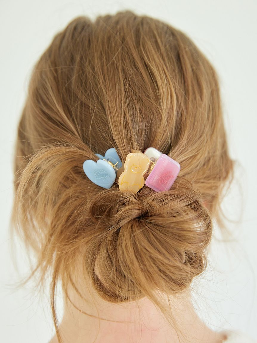 ミニヘアクリップ3点セット(ヘアアクセサリー)｜ルームウェア