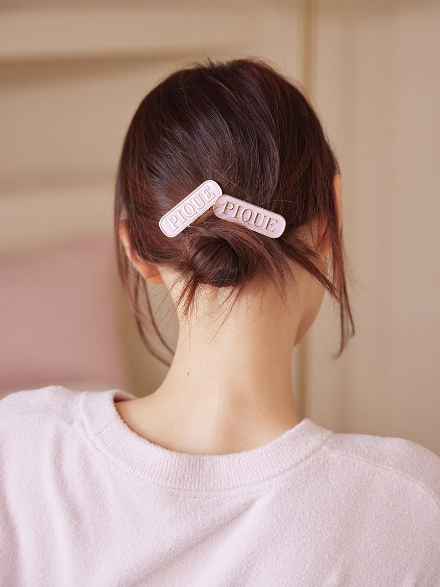 ロゴヘアクリップセット(ヘアアクセサリー)｜ルームウェア・パジャマ