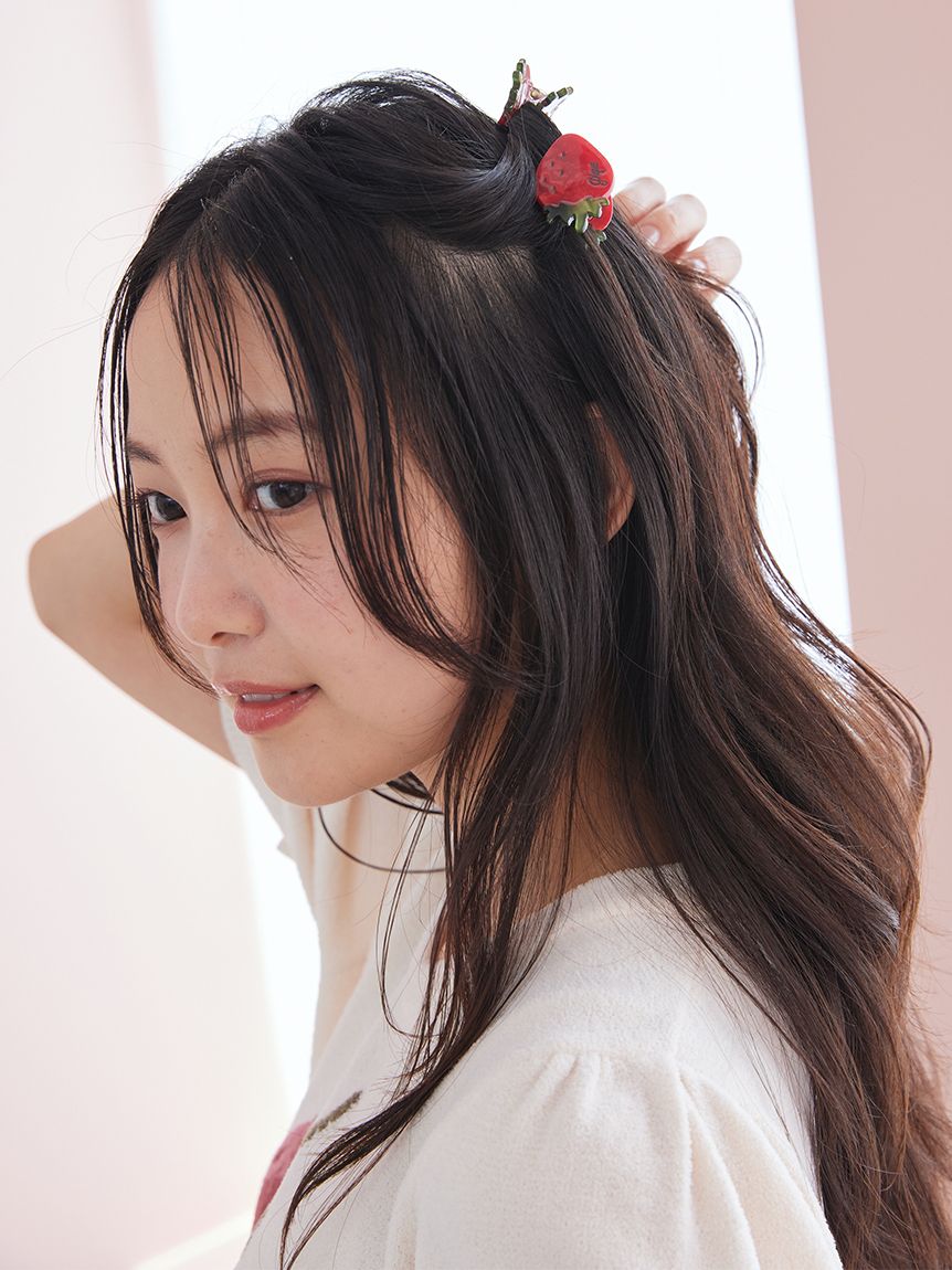 ストロベリーミニヘアクリップセット(ヘアアクセサリー)｜ルームウェア