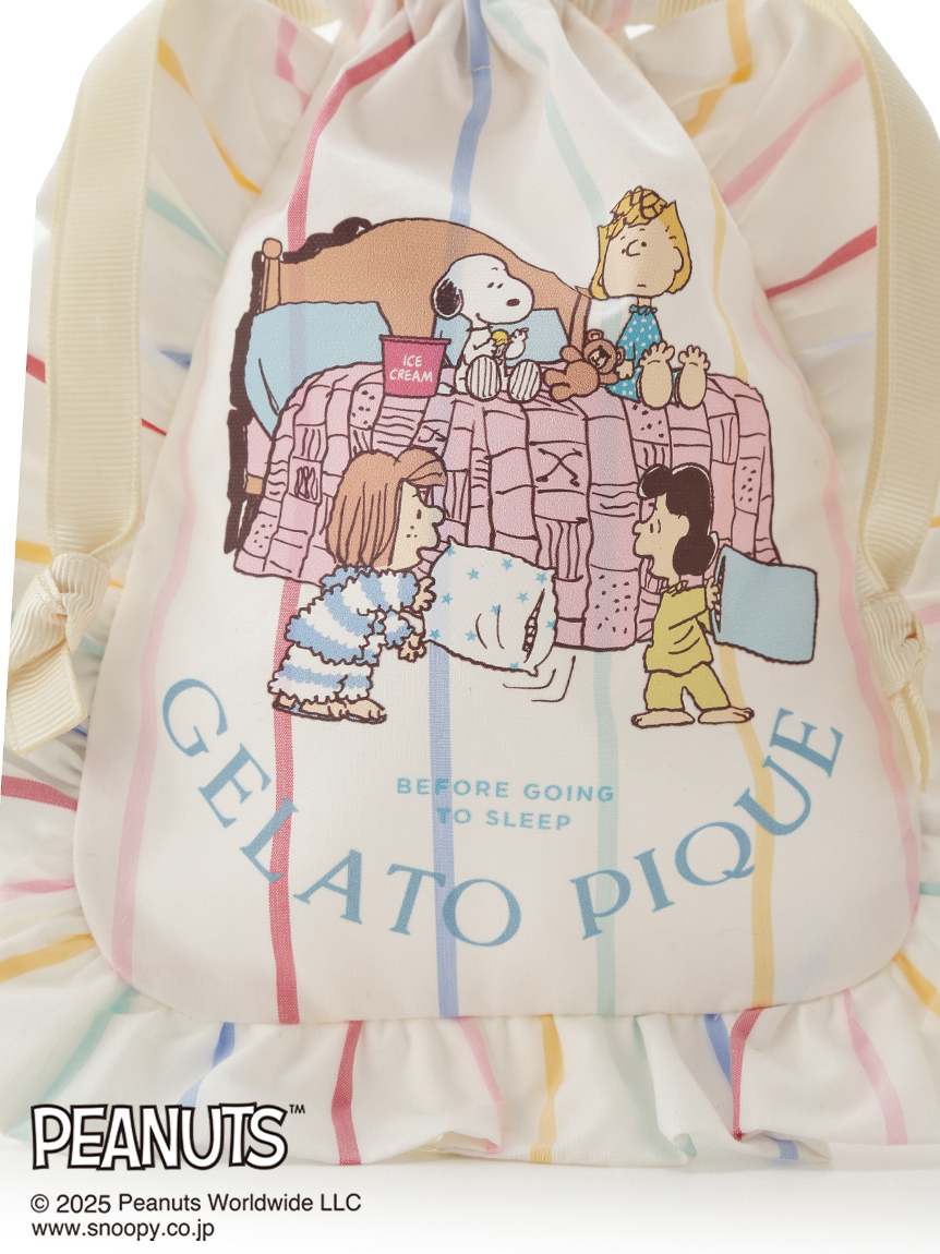 PEANUTS】オリジナルアート 巾着2点セット(ポーチ)｜ルームウェア