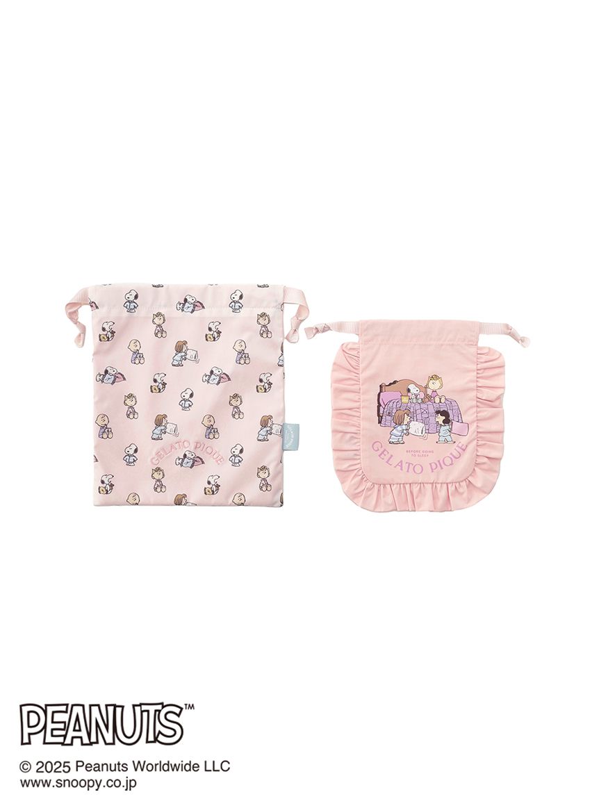 PEANUTS】オリジナルアート 巾着2点セット(ポーチ)｜ルームウェア