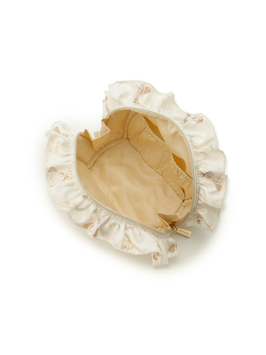 フラワーキャット柄ポーチ(ポーチ)｜ルームウェア・パジャマ通販の