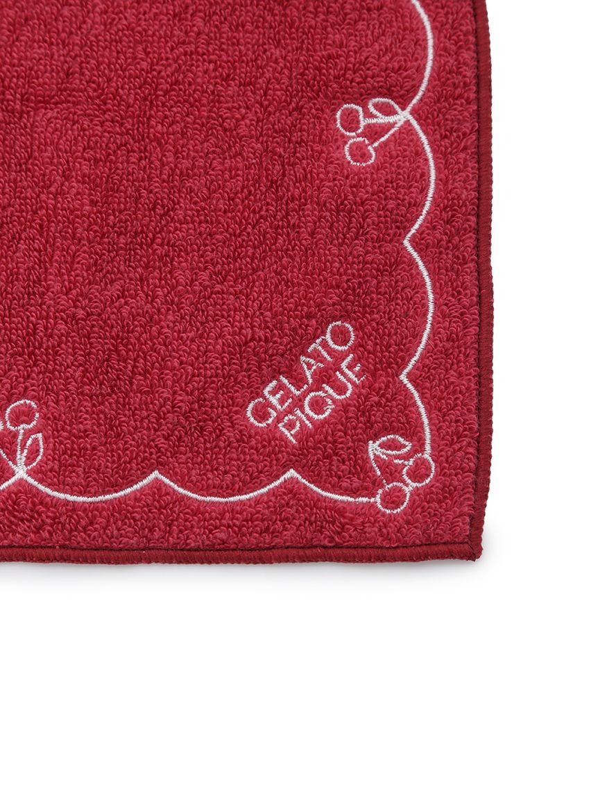 【ラッピング済み】チェリー刺繍ティッシュポーチ＆ハンドタオルSET | PWGG249030