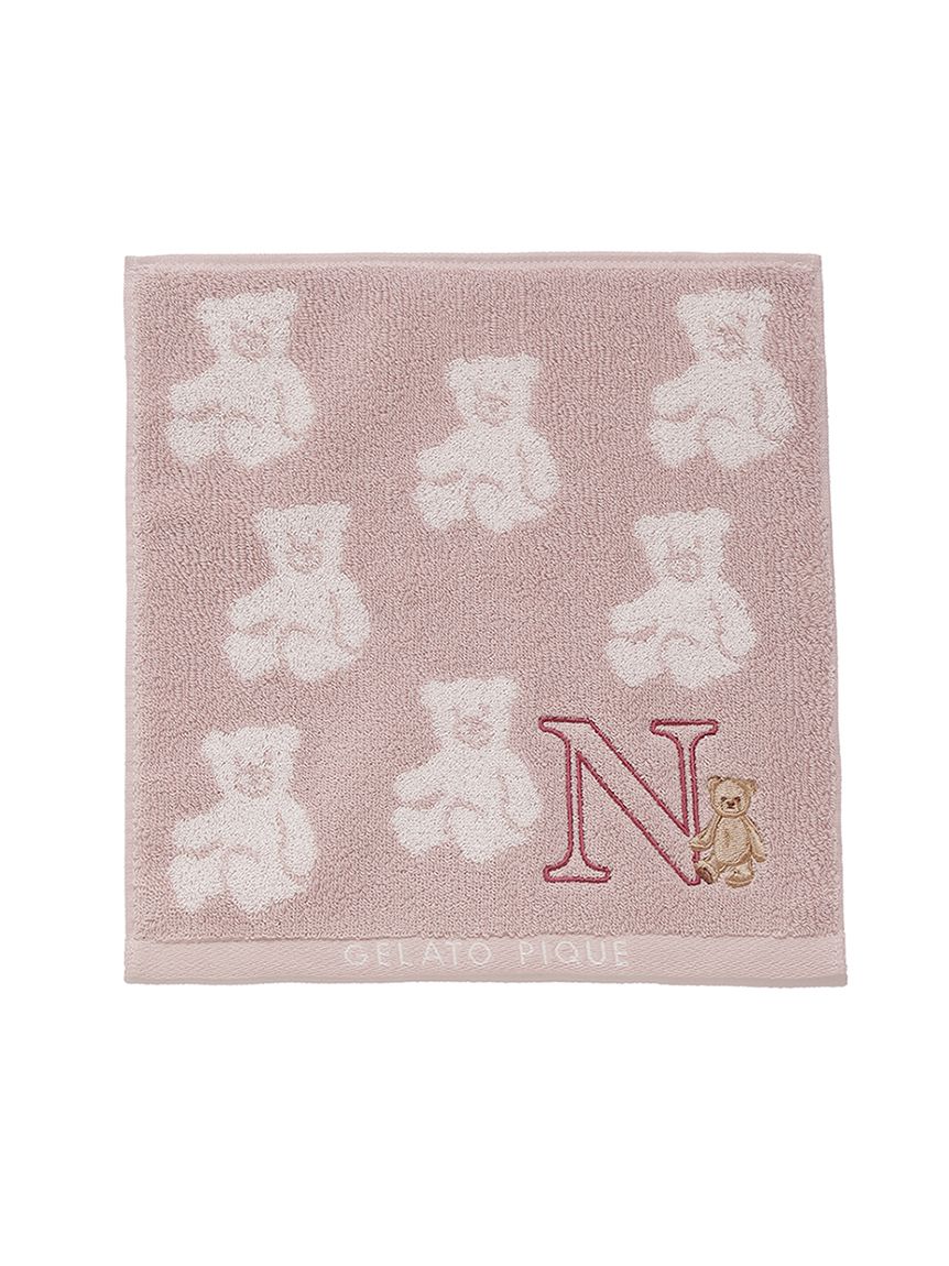 【MASH STORE限定】イニシャル刺繍入りベアハンドタオル | PWGG251667