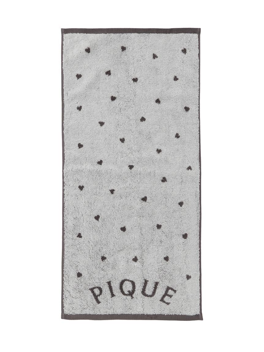 ハートロゴジャガードフェイスタオル(タオル)｜ルームウェア・パジャマ