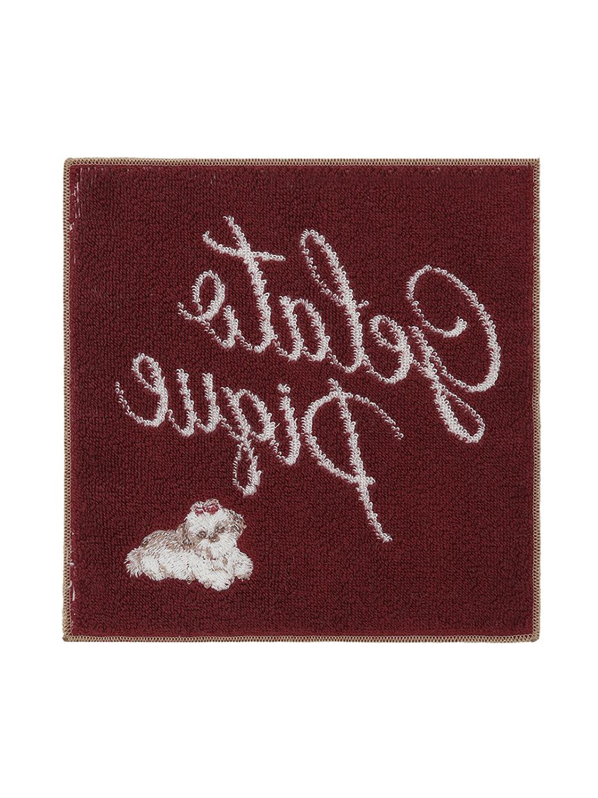 シーズーワンポイント刺繍ハンドタオル(タオル)｜ルームウェア