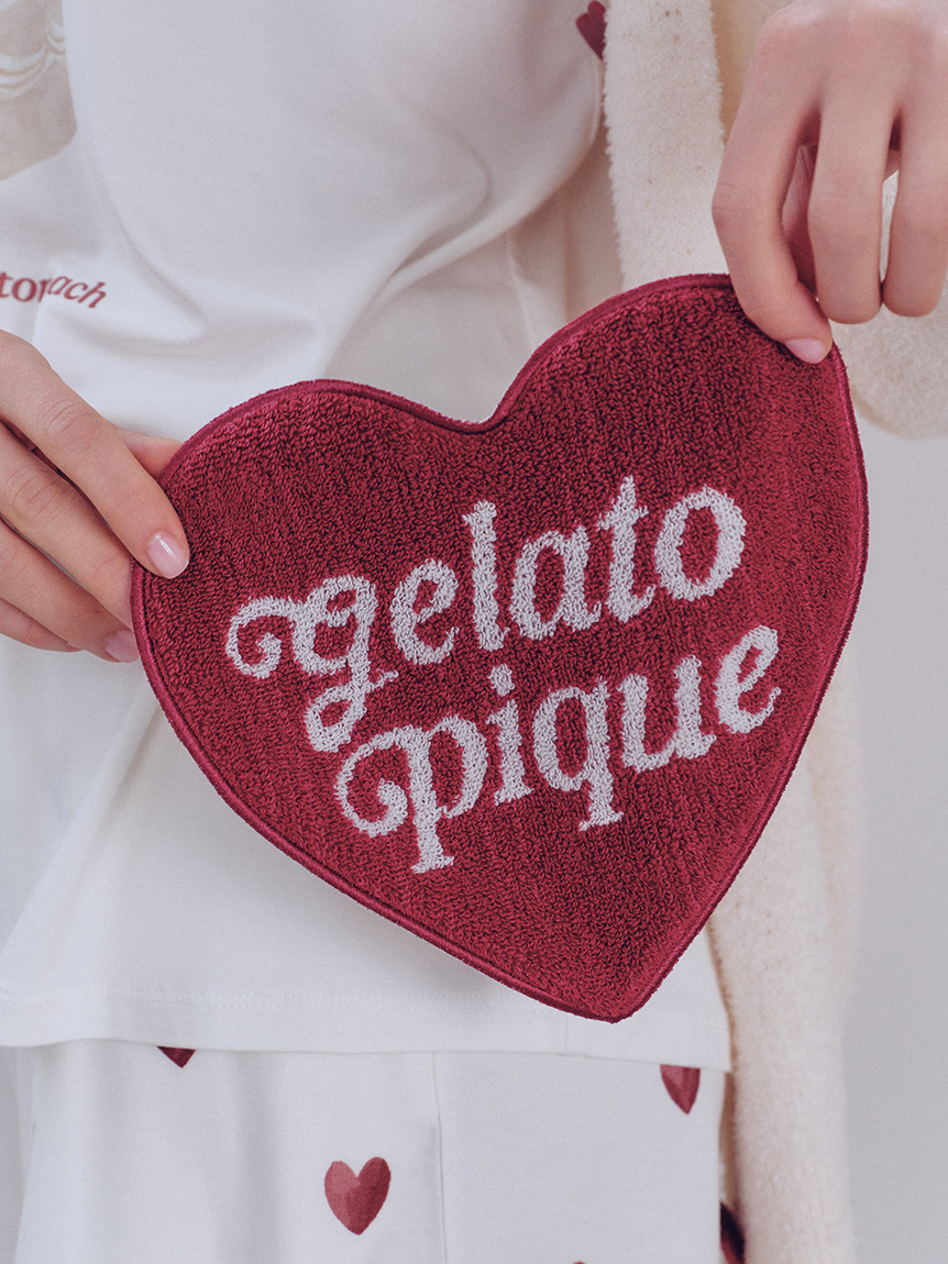 ジェラートピケ　gelatopique ルームウェア　スリッパ　ハンドタオル ハートハンドタオル(タオル)｜ルームウェア・パジャマ通販の