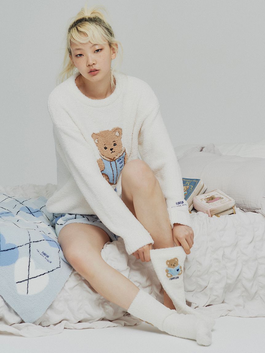 FURFUR×gelato pique】ベアモチーフBOOKポーチ(ポーチ)｜ルームウェア