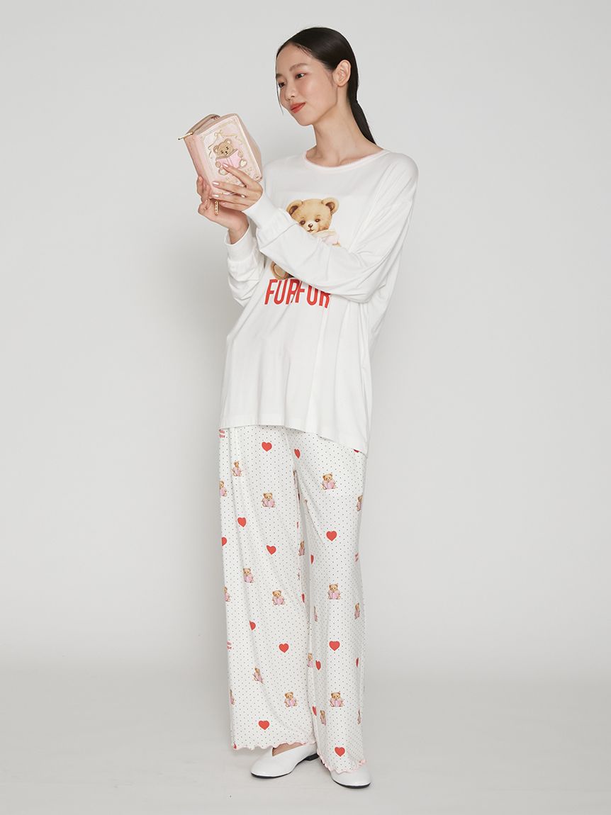 FURFUR×gelato pique】ベアモチーフBOOKポーチ(ポーチ)｜ルームウェア