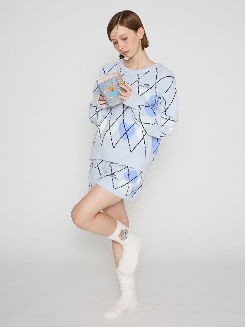 FURFUR×gelato pique】ベアモチーフBOOKポーチ(ポーチ)｜ルームウェア
