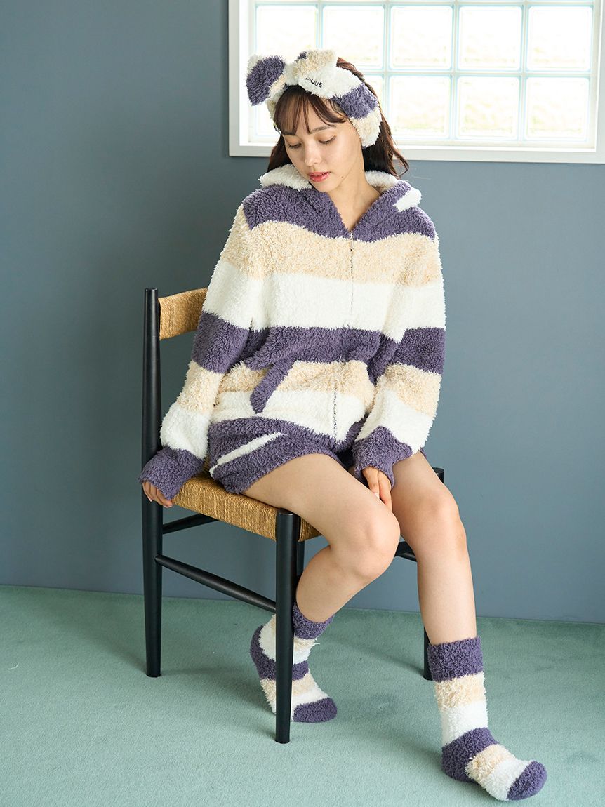 ジェラート3ボーダーソックス(ソックス)｜ルームウェア