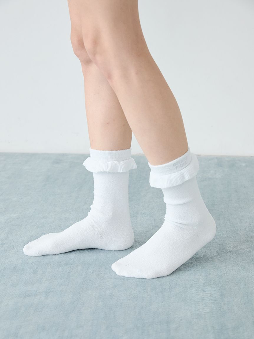 WhiteDay】フリルロゴソックス(ソックス)｜ルームウェア・パジャマ通販