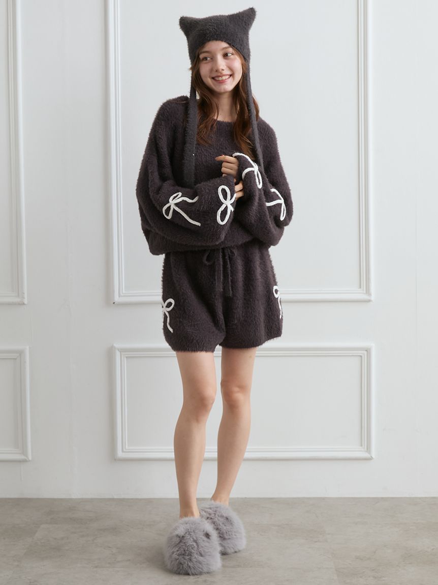 リボンフェザーロンパース(ワンピース)｜ルームウェア・パジャマ通販の