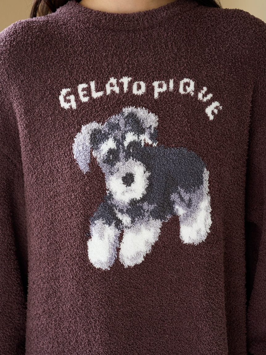 ジェラートピケ　ONLINE限定　べビモコアイスドッグジャガードワンピース ジェラートピケ ONLINE限定 べビモコアイスドッグジャガード