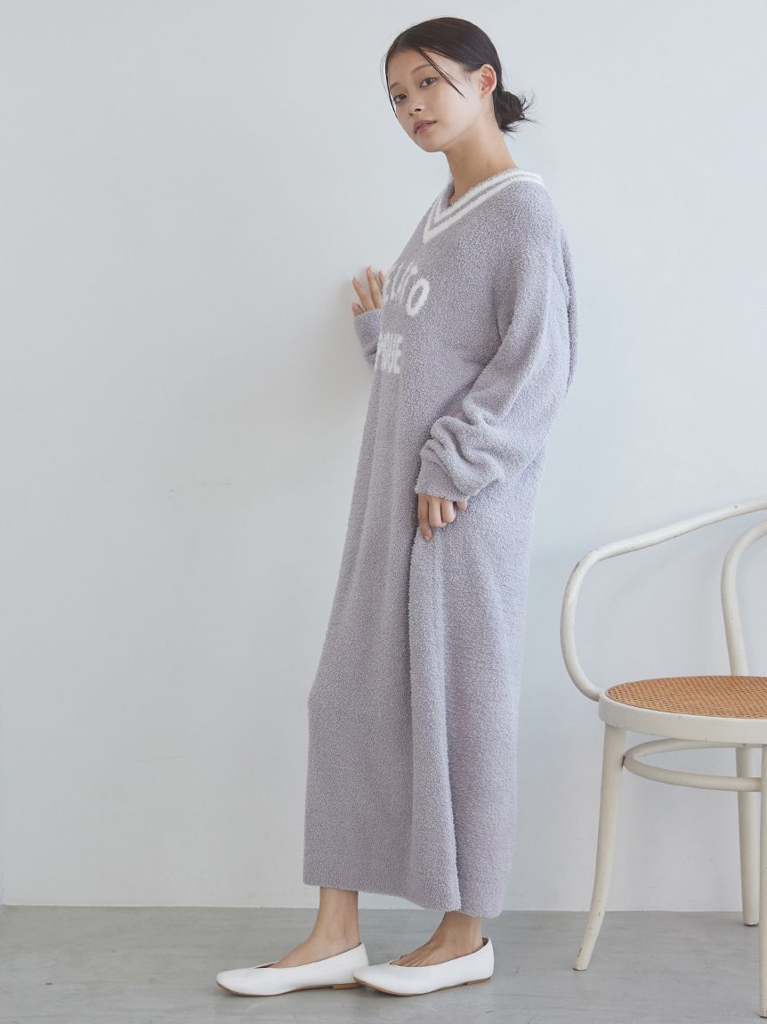 完売GELATO PIQUE 恐竜　ルームウェア　ワンピース　もこもこ　ベビモコ べビモコプレッピーワンピース(ワンピース)｜ルームウェア・パジャマ