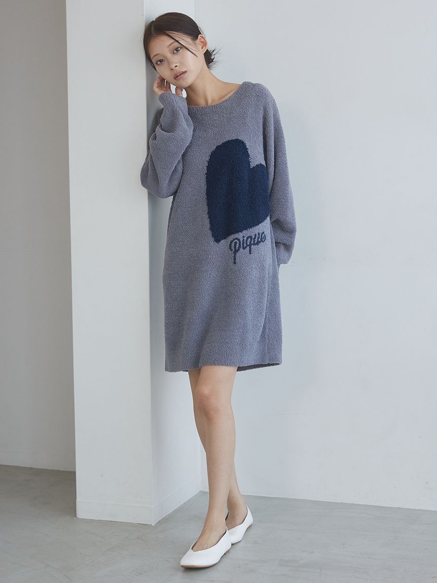 ONLINE限定】ハートジャガードワンピース(ワンピース)｜ルームウェア