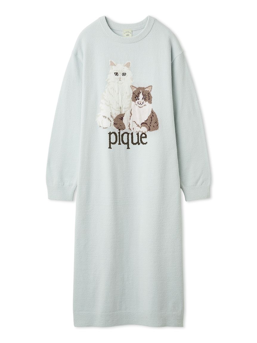 エアリーモコキャットジャガードワンピース(ワンピース)｜ルームウェア