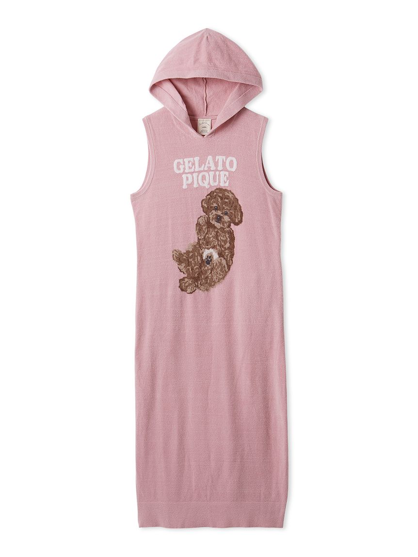 新品！ジェラピケお好きな方に！シーズーのジャガードふわもこワンピースピンク ジェラートピケ gelato pique マタニティガーゼワンピース （PNK